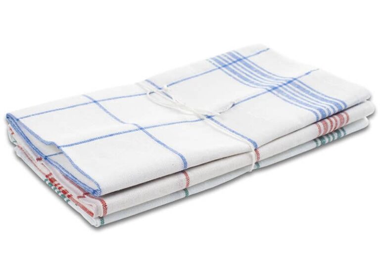 Set of three linen kitchen towels