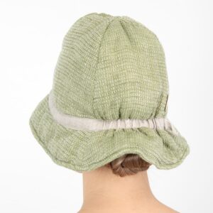 PURO Badstuehatt grønn 6 green linen sauna hat