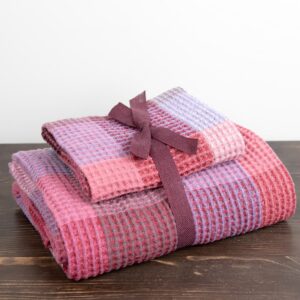 linen lilac bath towel, in sets.