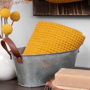 linen cotton mustard bath towel, small towel