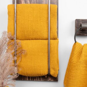 linen cotton mustard bath towel, big towel