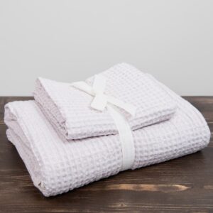 BINGO Badehåndkle lys lilla 15 linen cotton light lilac towel, set.