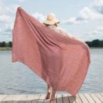 CUBA Strandhåndkle rødstripet