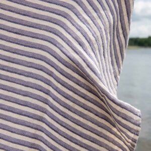 Twill weave striped beach towel
