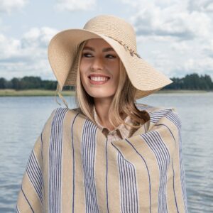 Lightweight linen beach towel, specially washed to increase softness