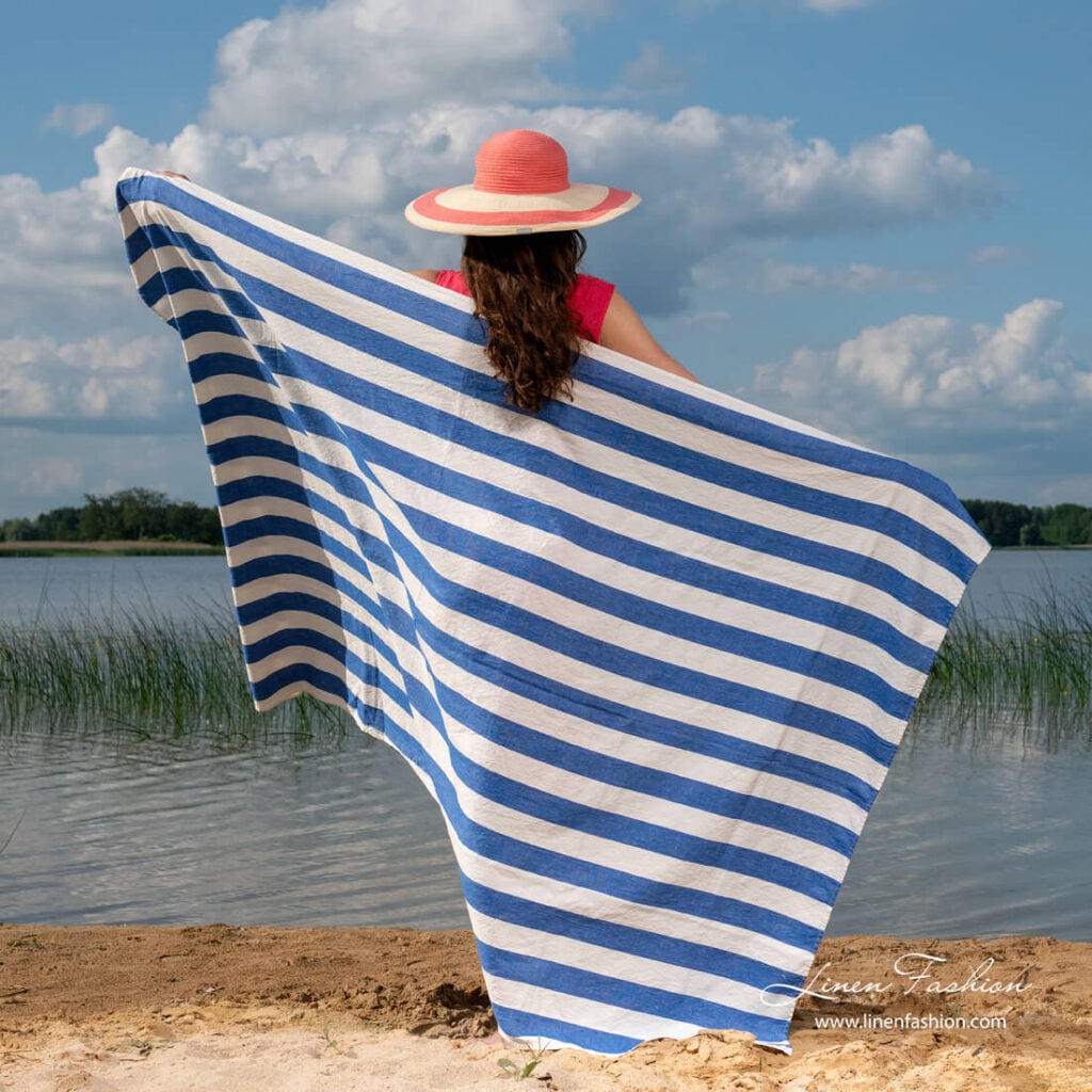 PALERMO Strandhåndkle blått 1 PALERMO Strandhåndkle blått