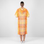 BINGO Poncho oransje rutete