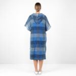 BINGO Poncho blå rutete