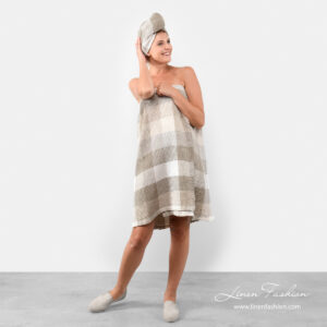 Linen body wrap towel