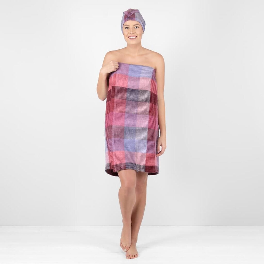 BINGO omslagshåndkle syrin 1 lilac wrap linen towel, bingo.