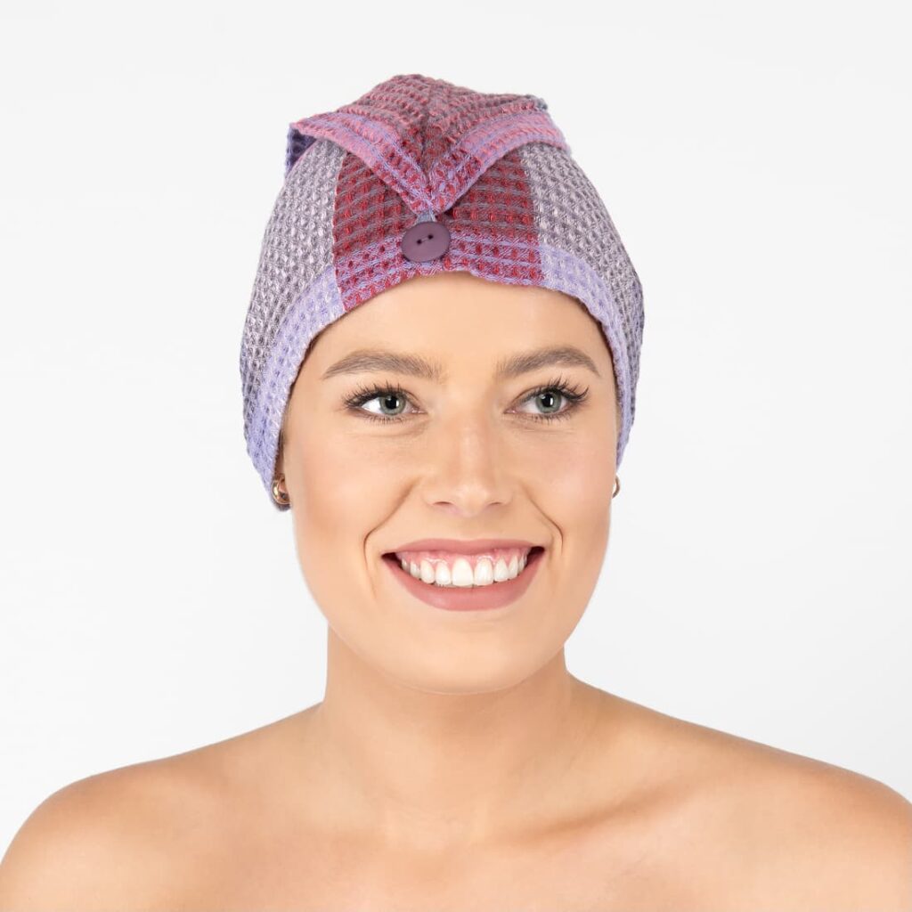 BINGO Hårturban syrin 1 lilac hair wrap linen towel bingo.