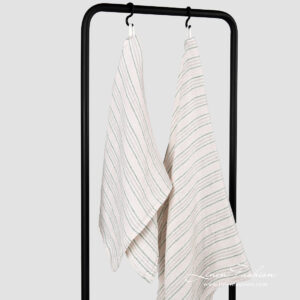 DOVERI Badehåndkle rosa 10 Linen pink waffle bath towel, washed.