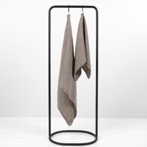 PURO Badehåndkle gråbrun 4 linen bath grey brown towel.
