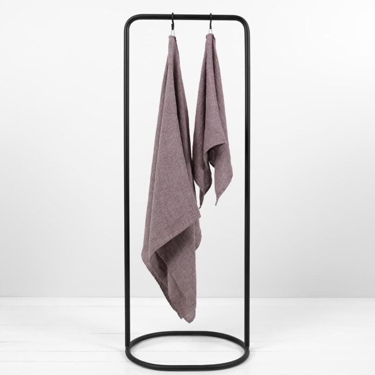 linen violet bath towel.