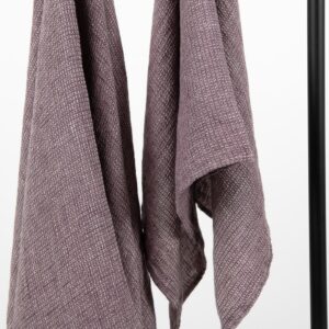PURO Badehåndkle fiolett 5 linen violet bath towel, waffle.