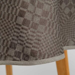 WILLOW round/oval tablecloth brown, with piping hem