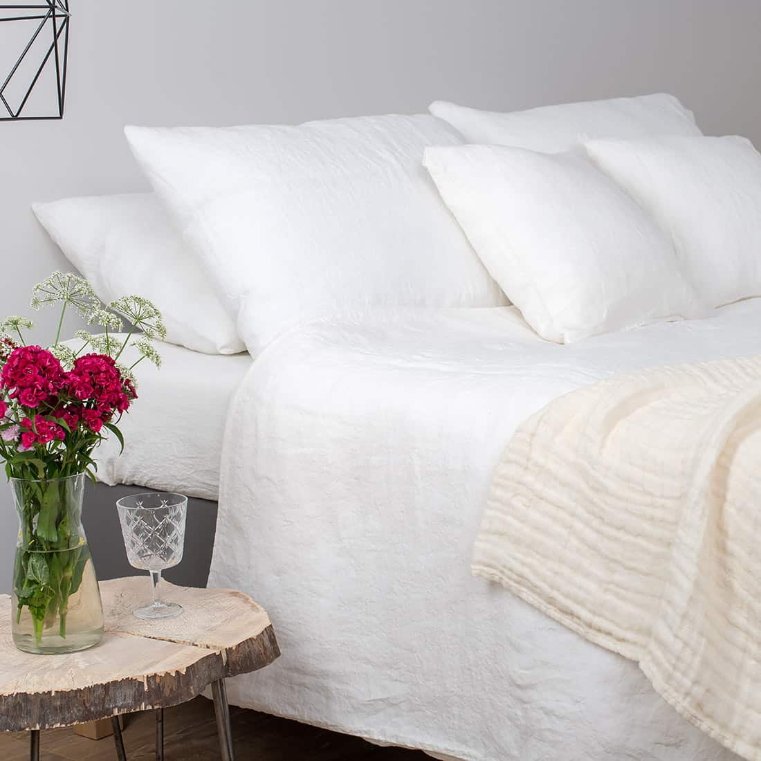 KOKOS laken med strikk