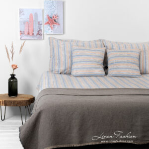 HAWAI Sengetøy 7 linen cotton bedlinen in stripes.