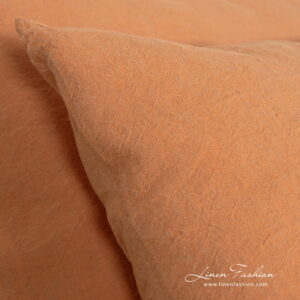 SAN DIEGO Sengetøy 20 linen cotton orange bedlinen, pillow case.