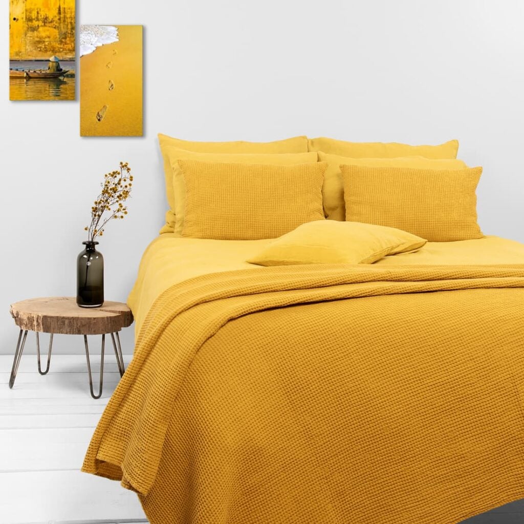 bedlinen mustard yellow