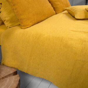 AMBERA Sengetøy 9 mustard yellow duvet cover, washed