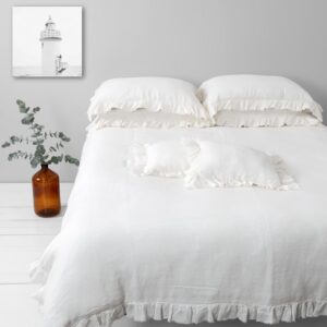 PROVANCE Sengetøy hvit 12 linen white bedlinen set