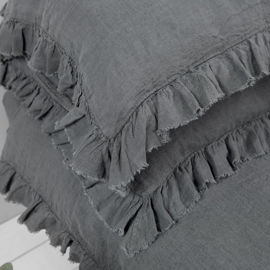 provance dark grey pillow cases