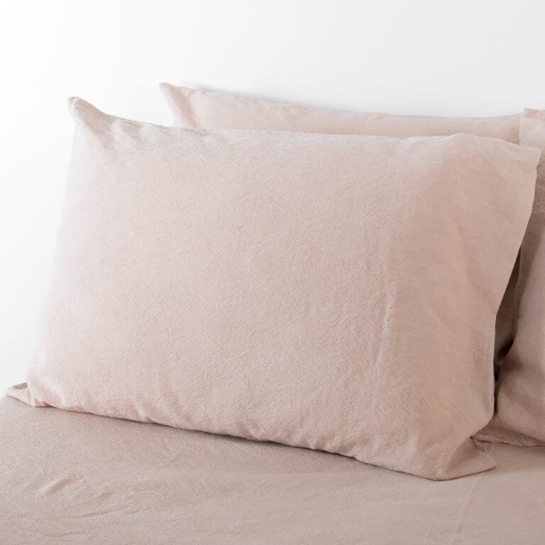 half linen pillow cases plain light brown