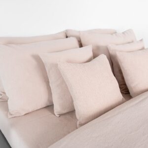 white cocoa linen cushion cover