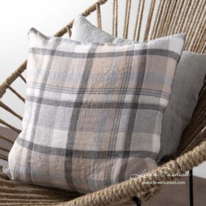 JARA Putetrekk grå 7 Grey linen cushion cover, jara.