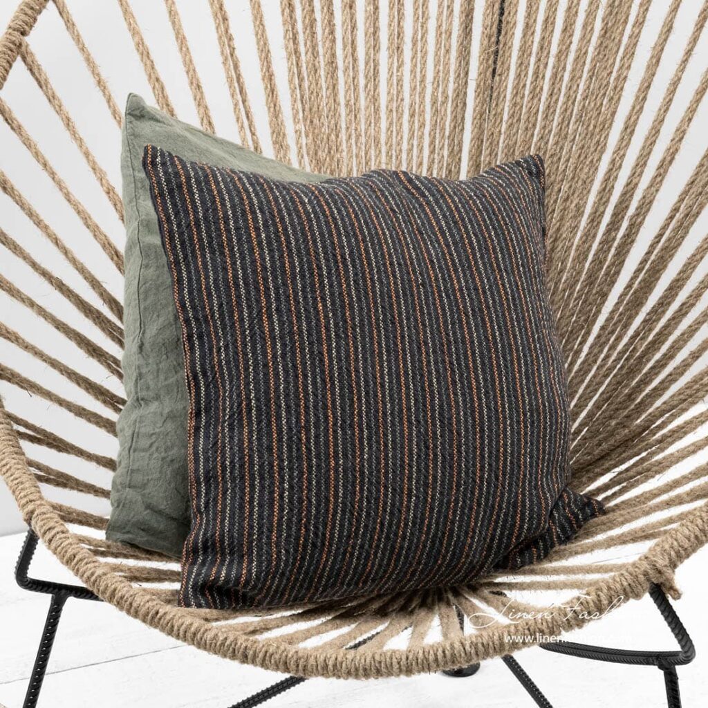 Grey linen cushion cover, ada.