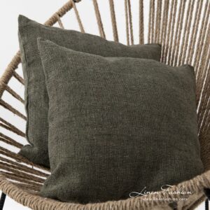 MOSSA Putetrekk grønn 4 Green cushion covers Mossa in 100% linen.