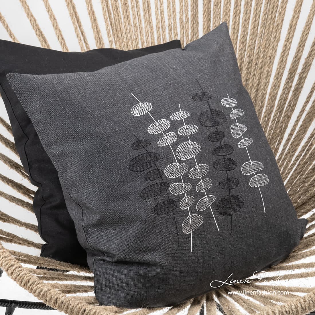 Dark grey cushion cover, ULA.