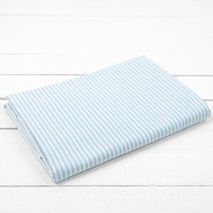 linen cotton turquoise striped flat sheet