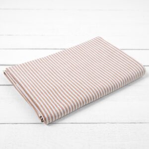 linen cotton striped brown flat sheet