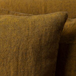 linen yellow diamond cushion cover, zipper