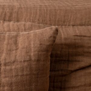 dark brown linen cushion cover with zipper