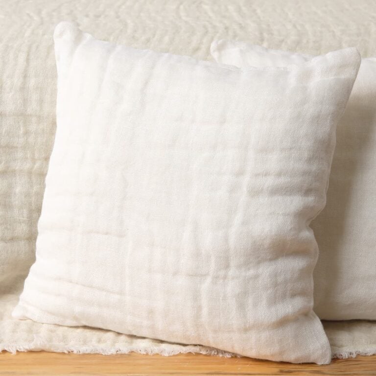 white linen cushion covers