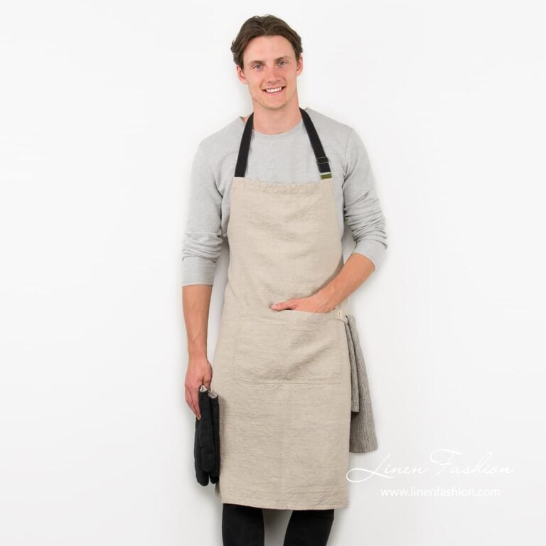 Grey linen apron, jazz.