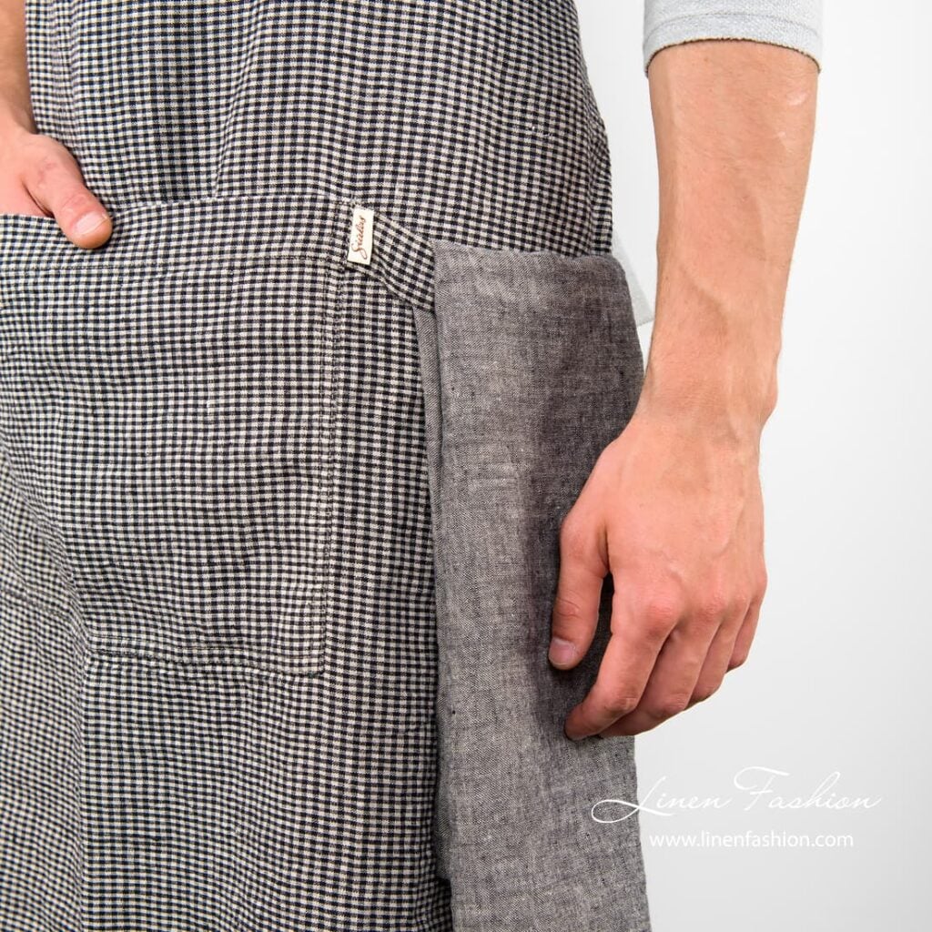 JAZZ Forkle svart og natur 3 Black/grey colored apron, jazz.