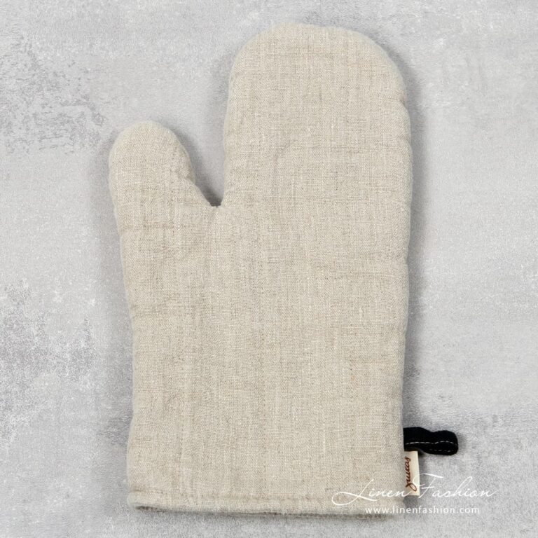 Grey linen oven glove, Jazz.