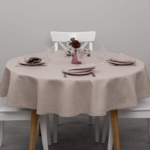 KOMA Duk rund/oval rosabeige