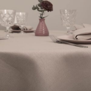KOMA Duk rund/oval rosabeige