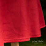 LUNA Duk rund/oval rød