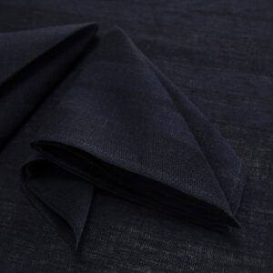 Black-blue linen cotton napkin, 100% linen