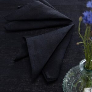Black-blue linen cotton napkin