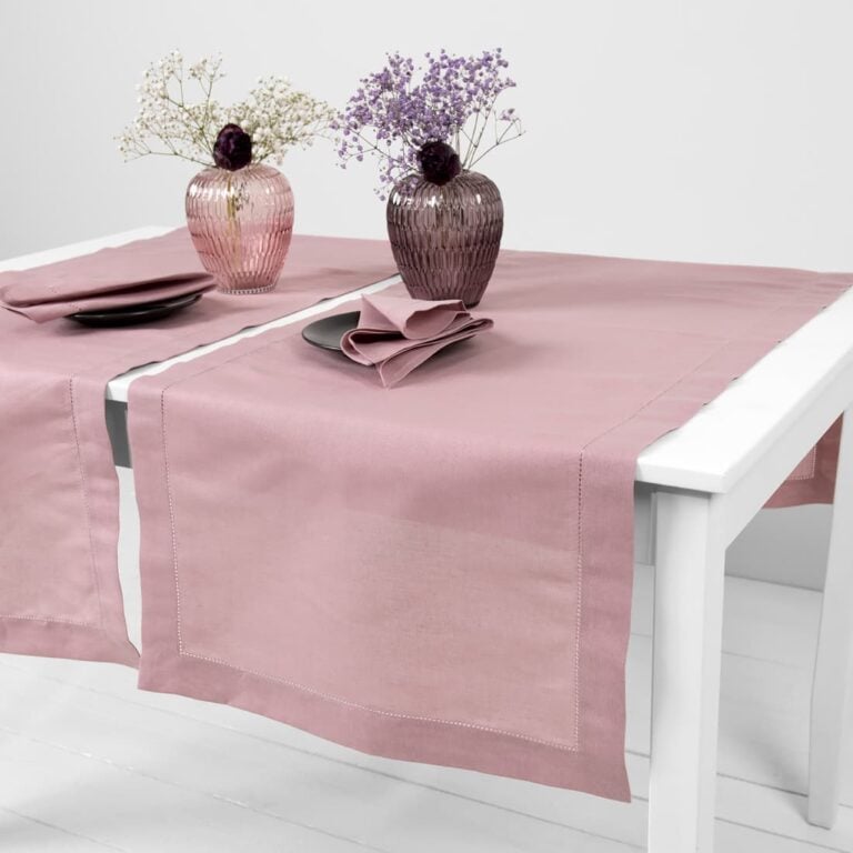 linen cotton lilac runner