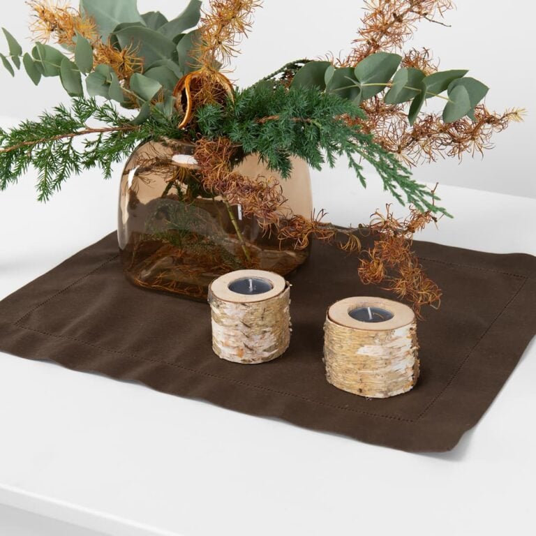 linen cotton brown placemat