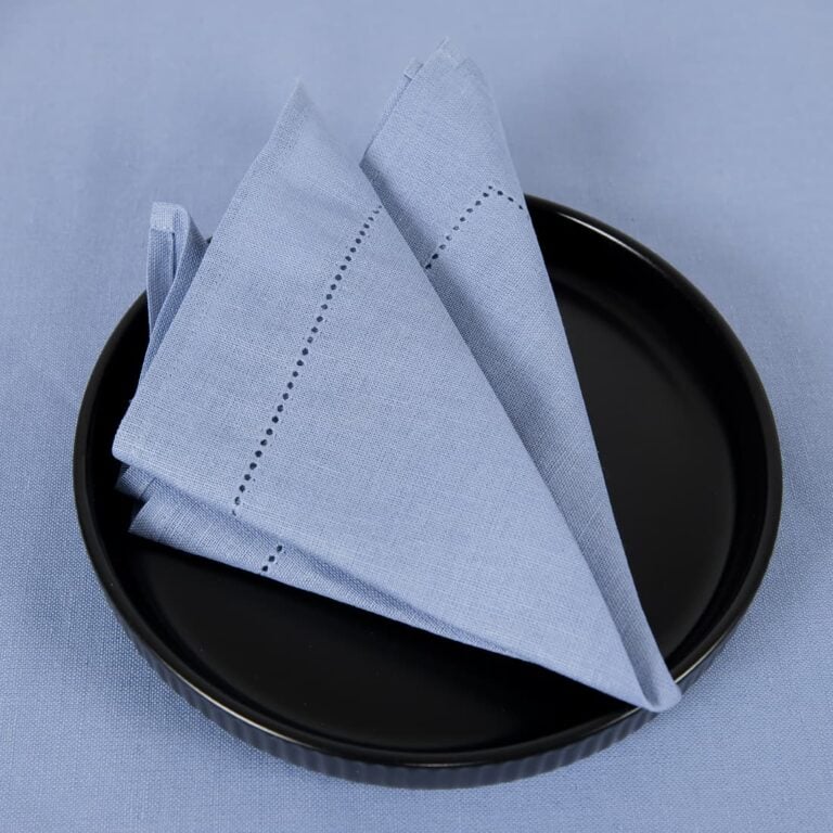 linen cotton light blue napkin