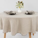 ARVO Rund duk natur lin